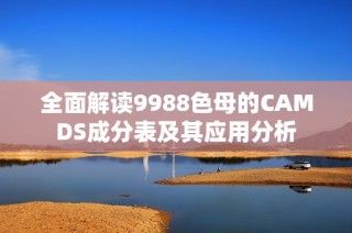 全面解读9988色母的CAMDS成分表及其应用分析